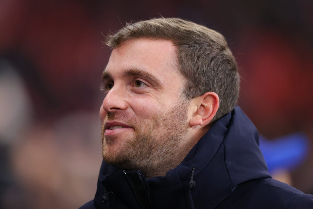 Fabrizio Romano looks on during Bayer 04 Leverkusen v FC Internazionale Milano - UEFA Champions League 2024/25 League Phase MD6