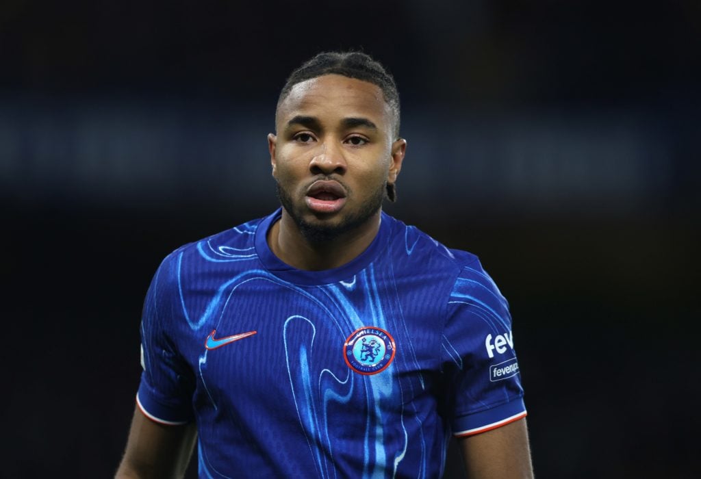 Christopher Nkunku of Chelsea during the UEFA Conference League 2024/25 League Phase MD6 match between Chelsea FC and Shamrock Rovers at Stamford Bridge on December 19, 2024