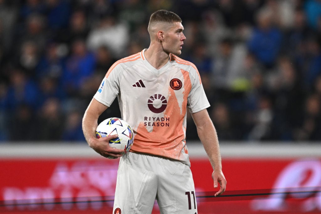Artem Dovbyk in action for Roma.