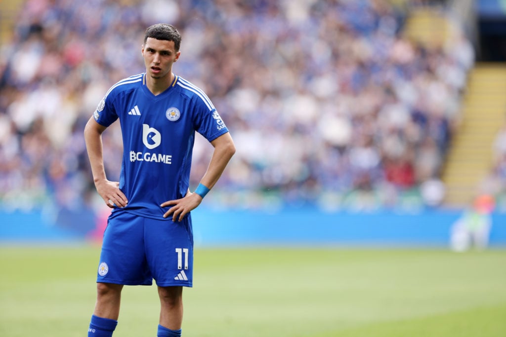 Leicester City midfielder Bilal El Khannouss