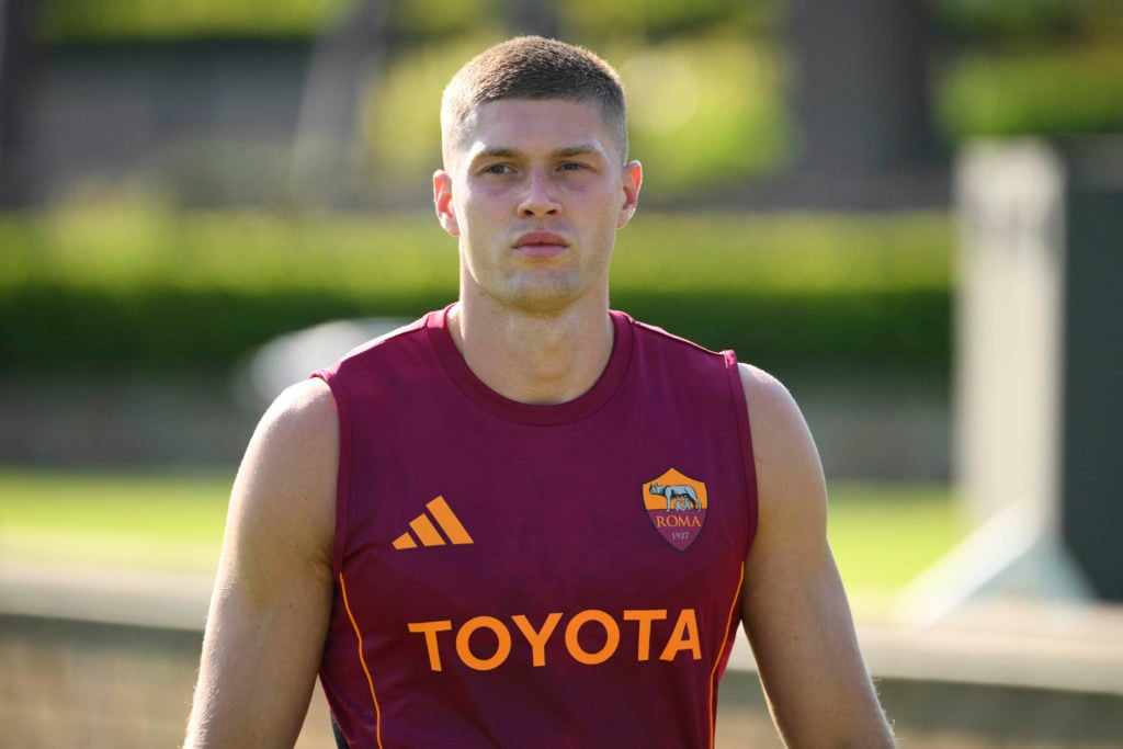 Artem Dovbyk in Roma pre-season training.