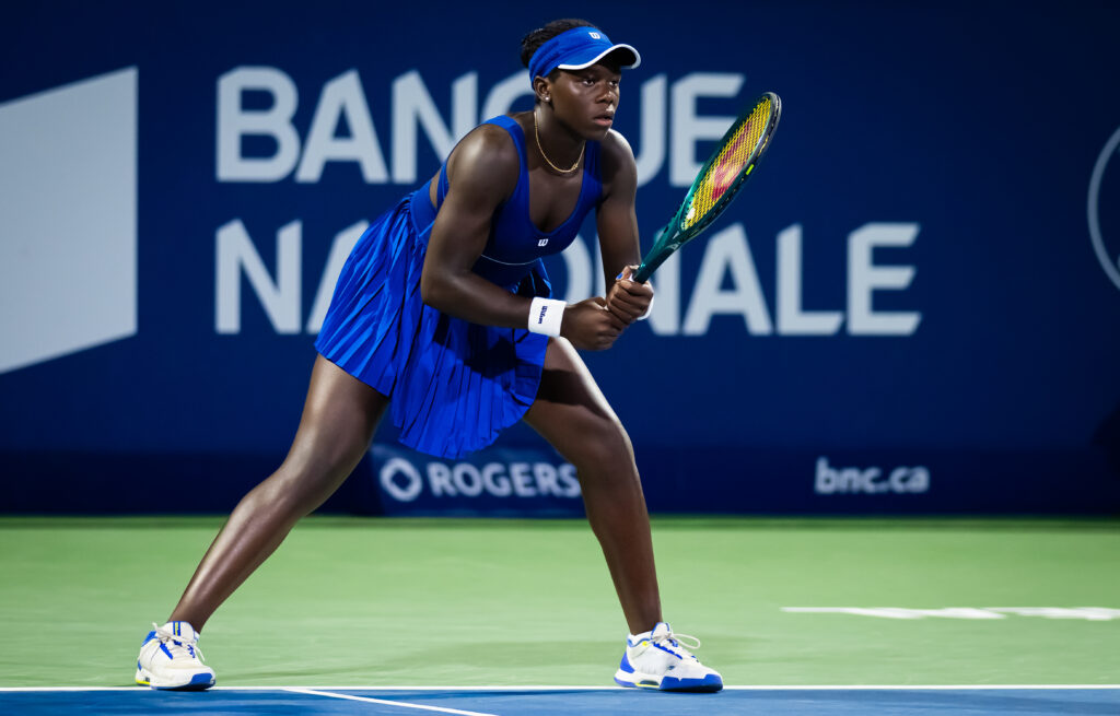 Victoria Mboko is ready to return serve at the WTA 1000 National Bank Open presented by Rogers in 2025