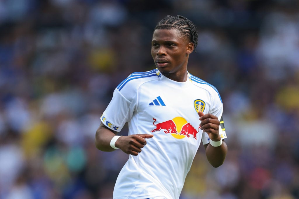 Largie Ramazani of Leeds United during the pre-season friendly match between Leeds United and Villarreal CF.
