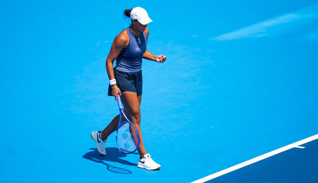 Madison Keys in action at the Cincinnati Open.