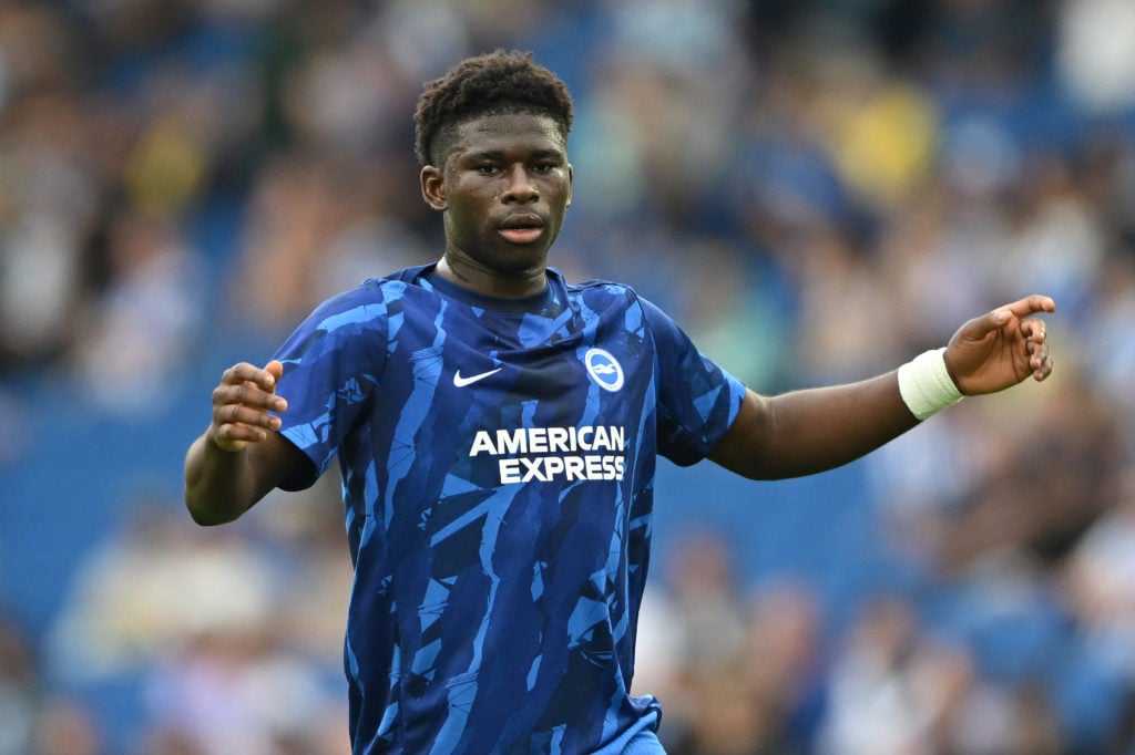 Carlos Baleba in Brighton training kit