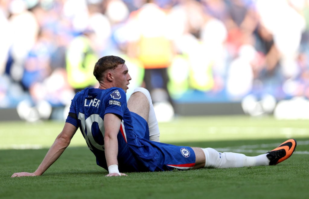 Cole Palmer looks on after Chelsea v Crystal Palace - Premier League
