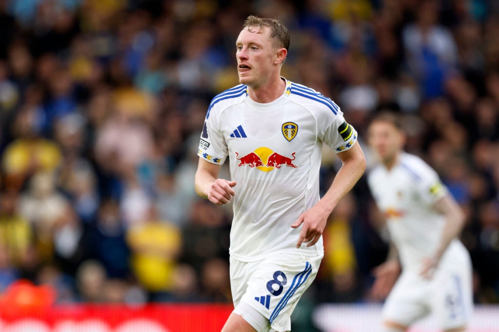 Sean Longstaff in action for Leeds United against Newcastle United.