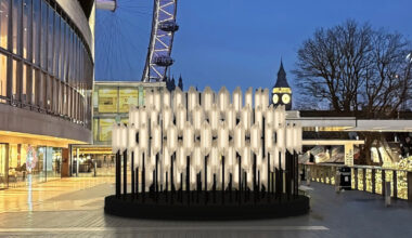 Renders of Lee Broom's sculpture 'Beacon' for London Design Festival