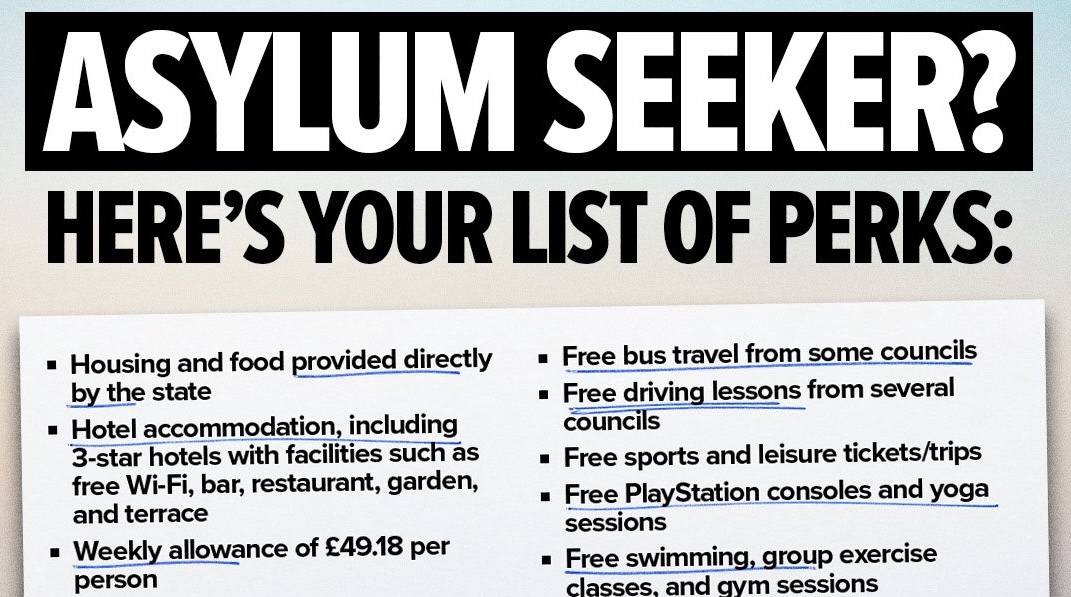 Leaked messages reveal internal Tory row over asylum perks tweet
