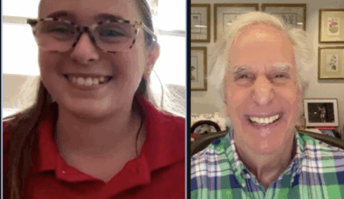 Scholastic Kid Reporter during her interview with Henry Winkler