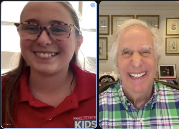 Scholastic Kid Reporter during her interview with Henry Winkler