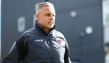 St Helens v Salford Red Devils teams as Paul Rowley looks on