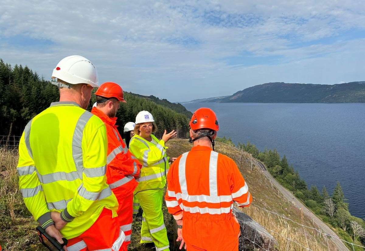 Scotland transport minister Fiona Hyslop visits A82 project to prevent rock falls