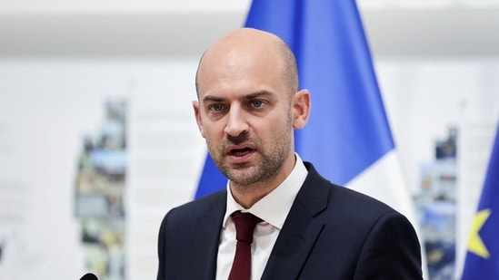 French Foreign Minister Jean-Noel Barrot looks on, during a press conference at the Foreign Ministry in Nicosia, Cyprus July 31, 2025.(Reuters)