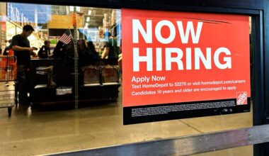 A hiring sign is displayed at a retail store in Mount Prospect, Ill., Saturday, Nov. 2, 2024. (AP Photo/Nam Y. Huh, File)