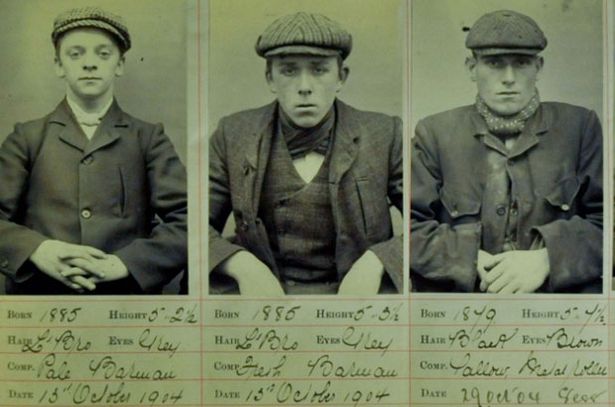 (L-R) Peaky Blinders Henry Fowler, Ernest Bayles and Stephen McHickie 