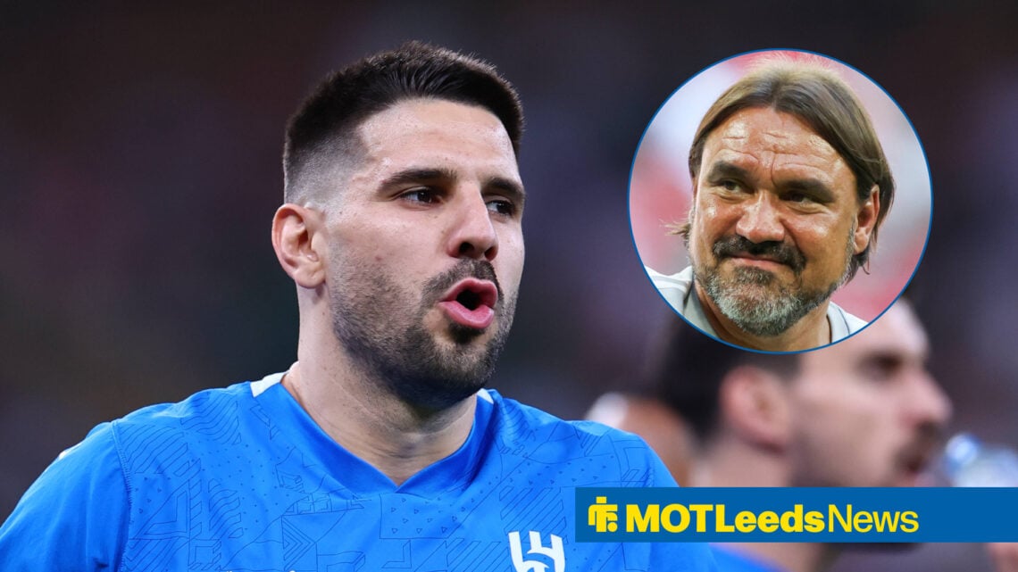 Leeds United manager Daniel Farke and Al-Hilal striker Aleksandar Mitrovic