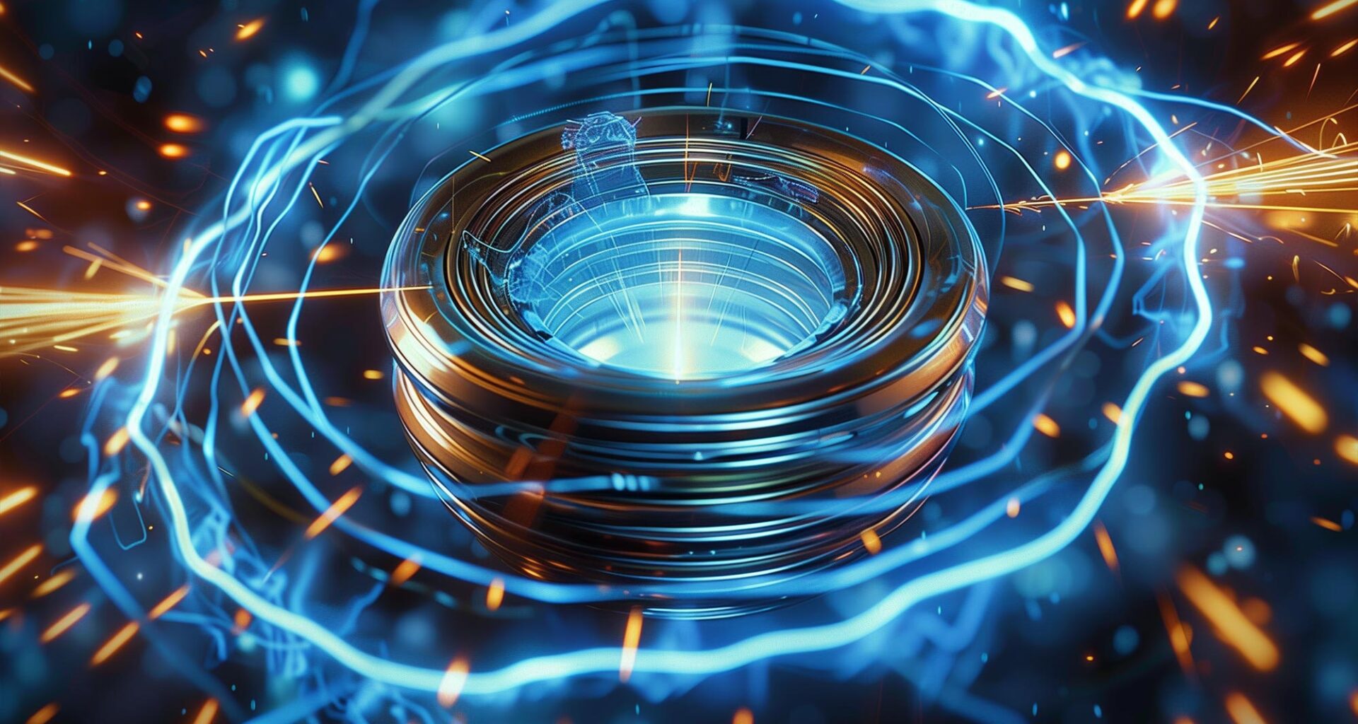 Magnetism Electricity Superconductivity Art Concept