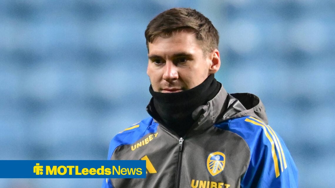 Leeds loanee Max Wober looking concerned.