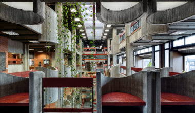 Brutalist Interiors, Faculty of PhilosophyA Stjepanović, B Janković and L Jovanović Anđelković, 1974–79Novi Sad, Serbia