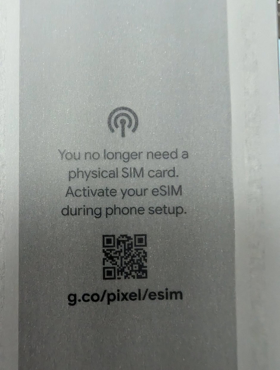 Pixel 10 Label Leak No Physical SIM Needed