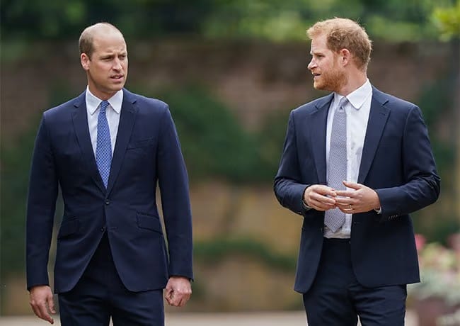 Prince William and Prince Harry Sunken Garden Kensington Palace