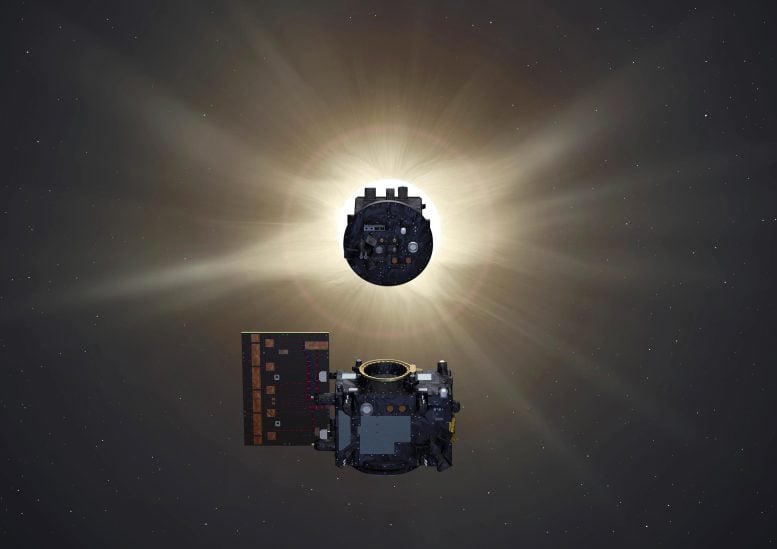 Proba-3 Occulter Eclipsing Sun for Coronagraph Spacecraft