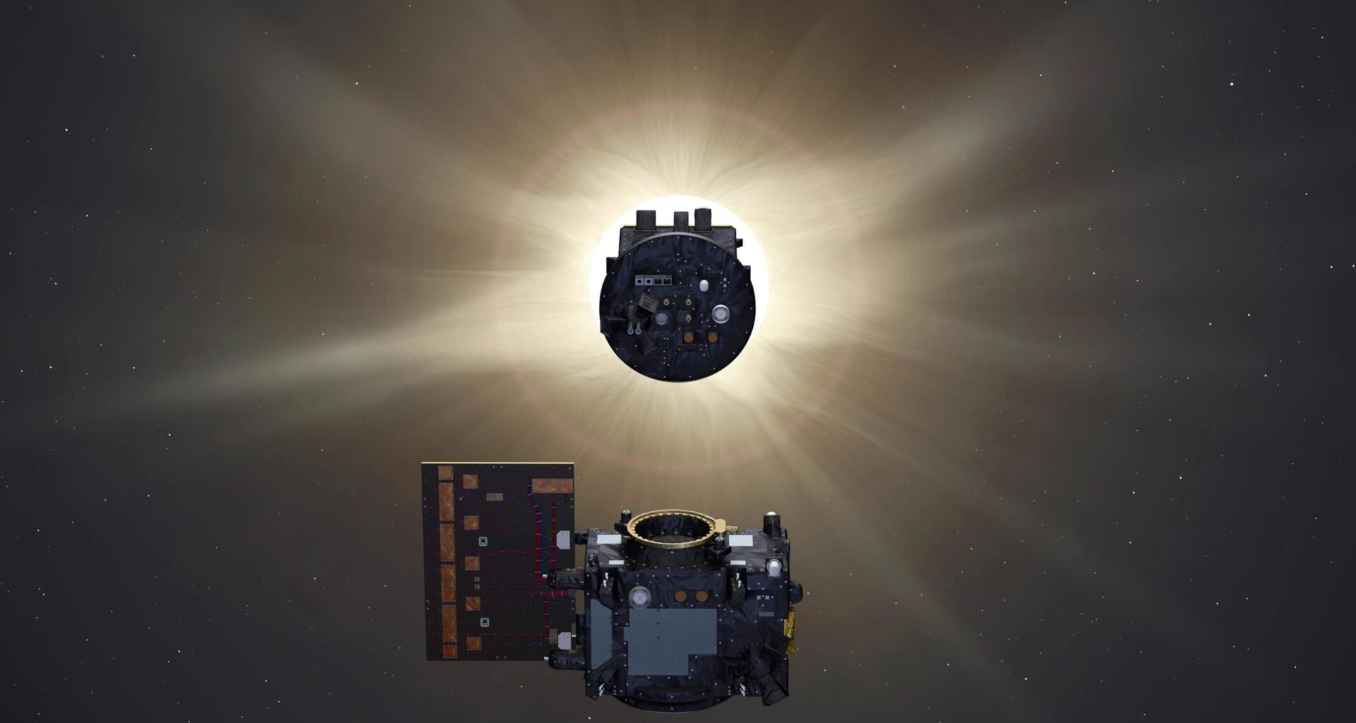 Two Spacecraft Align Perfectly To Recreate a Solar Eclipse in Space