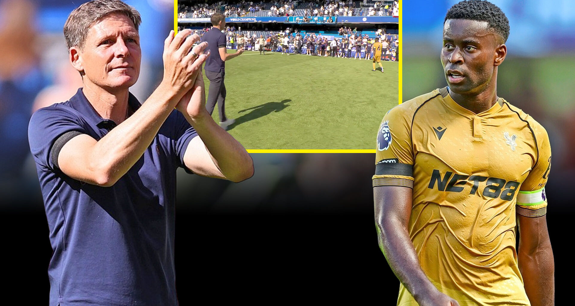 Shock footage appears to show Marc Guehi blank Crystal Palace boss Oliver Glasner