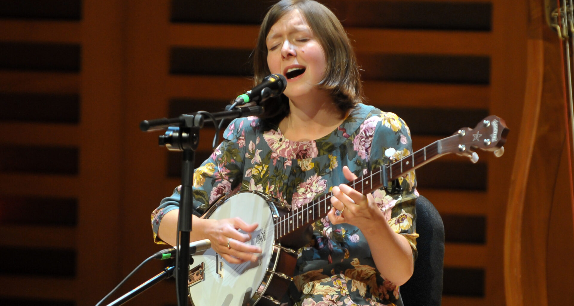 Emily Portman of the Emily Portman Trio performs on stage during Kings Place Festival 2012 at Kings Place on September 14, 2012 in London, United Kingdom