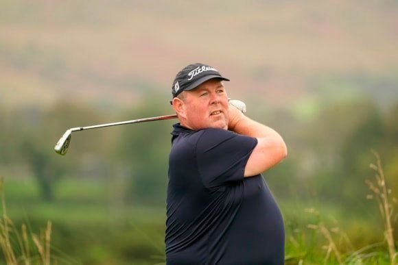 Rory Leonard in action during the Irish Mid-Am in Portsalon. Photo: Thos Caffrey/ Golffile