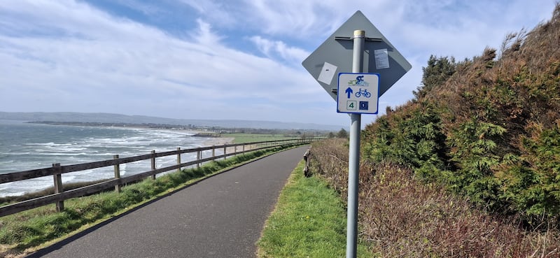 Signs for EuroVelo 1 in Co Clare. Photograph: Doug Corrie