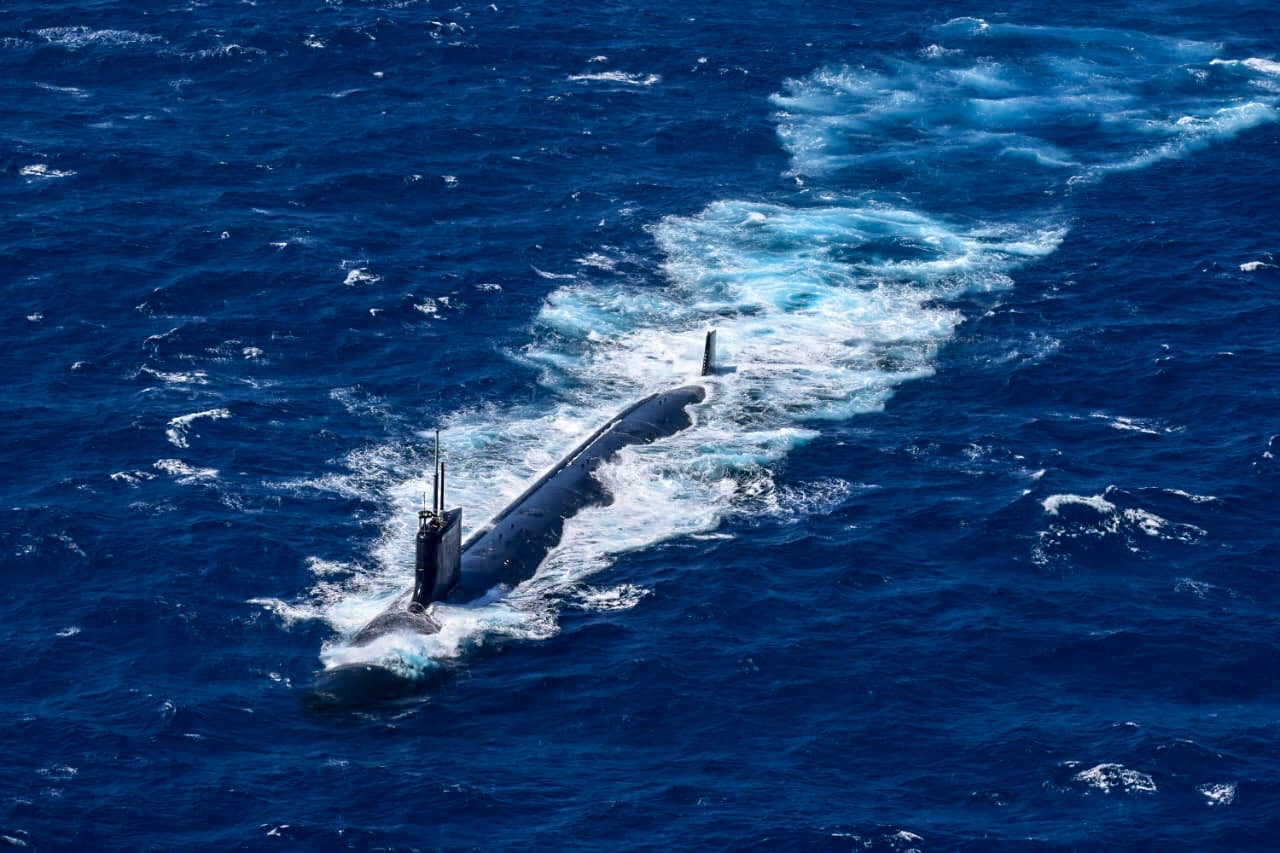A US nuclear submarine during military exercises 70 nautical miles (130 kilometers) near Colombia. The US has not said whether it could offer naval support for Ukraine