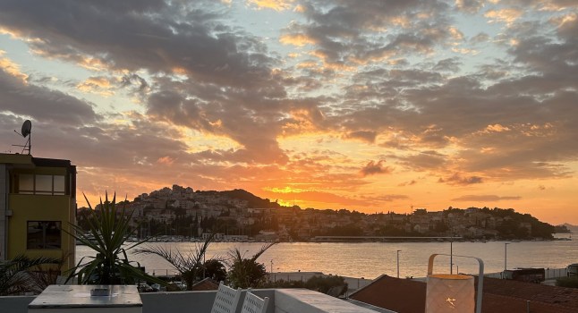 Sunset view from hiddden Dubrovnik bar