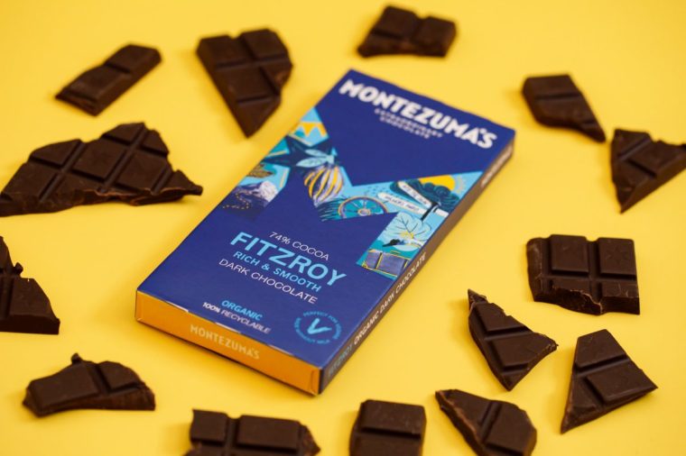 Montezumas 74% dark chocolate bar Provided by kate.whapshott@montezumas.co.uk