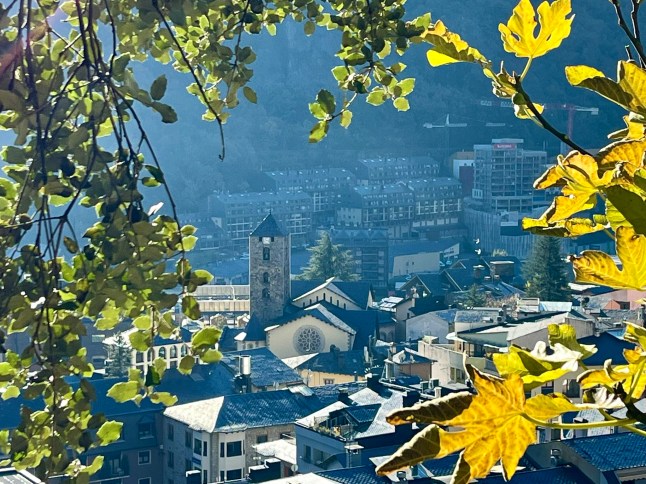 Andorra - Andorra-la-Vella - panorama of the Town from Rec del Sol?? trail