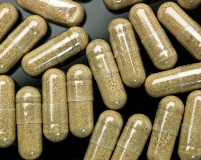 herbs capsules to fight depression (this picture has been taken with a super high definition Hasselblad H3D II 31 megapixels camera)