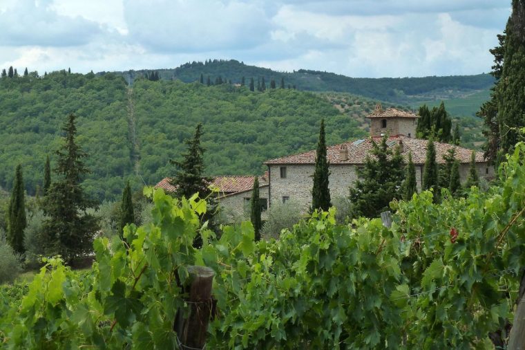 GREVE IN CHIANTI, ITALY - JULY 29: Villa Vignamaggio, a Renaissance Villa and vineyard in the Chianti Classico region of Tuscany and reputed to be the birthplace of Mona Lisa, on July 29, 2011 near Greve in Chianti, Italy. (Photo by Jim Dyson/Getty Images)