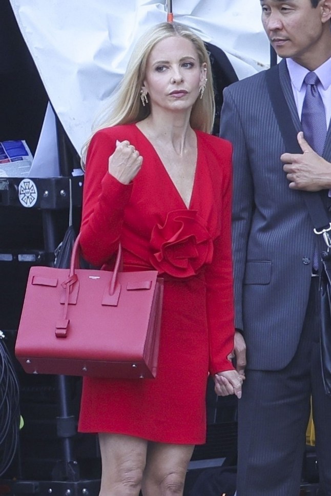 BGUK_3317174 - *PREMIUM-EXCLUSIVE* Los Angeles, CA ** WEB EMBARGO STRICTLY NO ONLINE USE BEFORE 18:30PM UK TIME ON 09/08/2025 ** *MUST CALL FOR PRICING BEFORE USAGE* Sarah Michelle Gellar was spotted filming the highly anticipated 