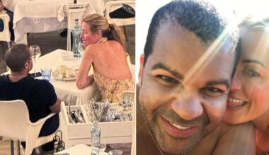 Cat Deeley is seen for the first time since split from Patrick Kielty with a friend in Spain