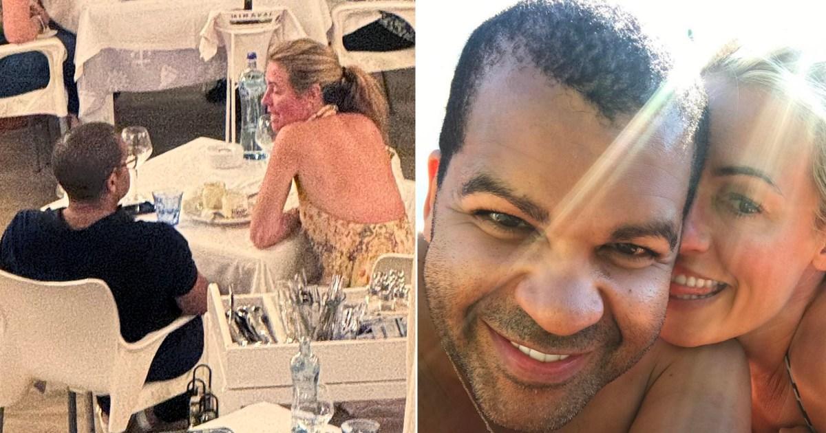 Cat Deeley is seen for the first time since split from Patrick Kielty with a friend in Spain