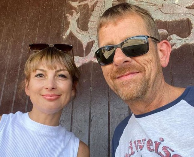 Amy Parry with husband Ed Parry Wife?s horror after finding husband dead two days after freak chainsaw accident in Seasalter, near Whitstable