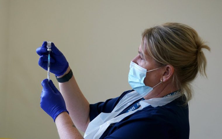 File photo dated 23/10/2021 of a nurse preparing a vaccine. None of the main childhood vaccines in England reached the 95% uptake target in 2024/25, new figures show. Some 91.9% of five-year-olds had received one dose of the MMR (measles, mumps & rubella) vaccine, unchanged from 2023/24 and the lowest level since 2010/11, according to the UK Health Security Agency. Issue date: Thursday August 28, 2025. PA Photo. Photo credit should read: Martin Rickett/PA Wire