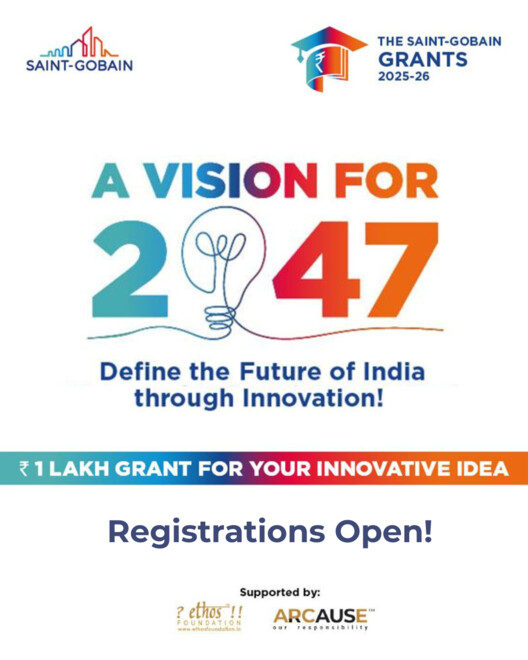 Call for Submissions: Saint-Gobain Grants Program 2025-26 - Image 1 of 1