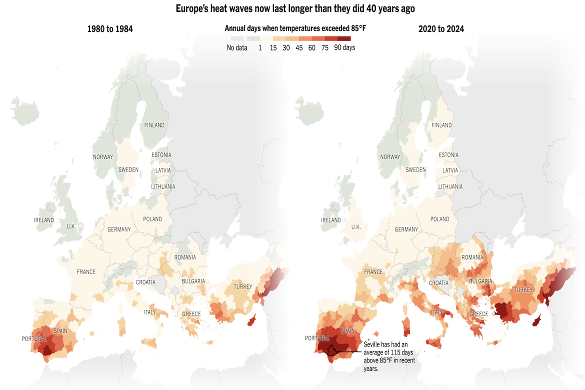 Visualizing Progression of Heat Waves in Europe – Center for Data Innovation