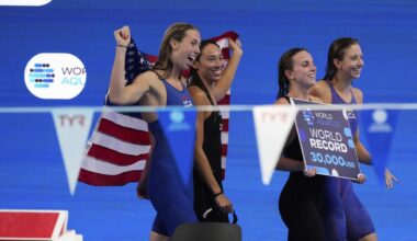 World Aquatics Championships: United States sets world record in women’s 4x100 medley relay