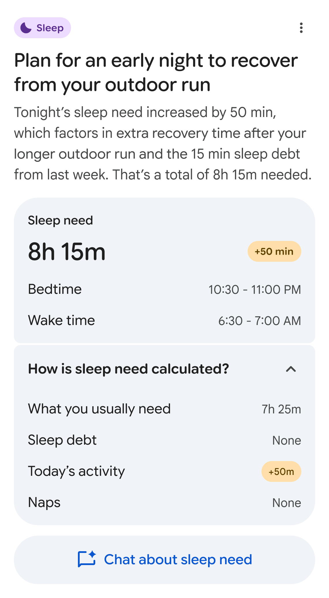 Render showing sleep insights from a redesigned Fitbit app