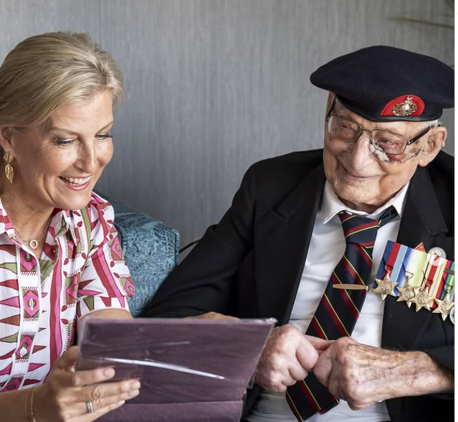 Duchess of Edinburgh in poignant meeting with veteran