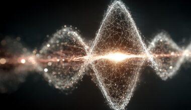 Sound Waves Quantum Information Art Concept