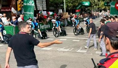 Pro-Palestinian protesters storm course, disrupt Israeli riders at Vuelta a España